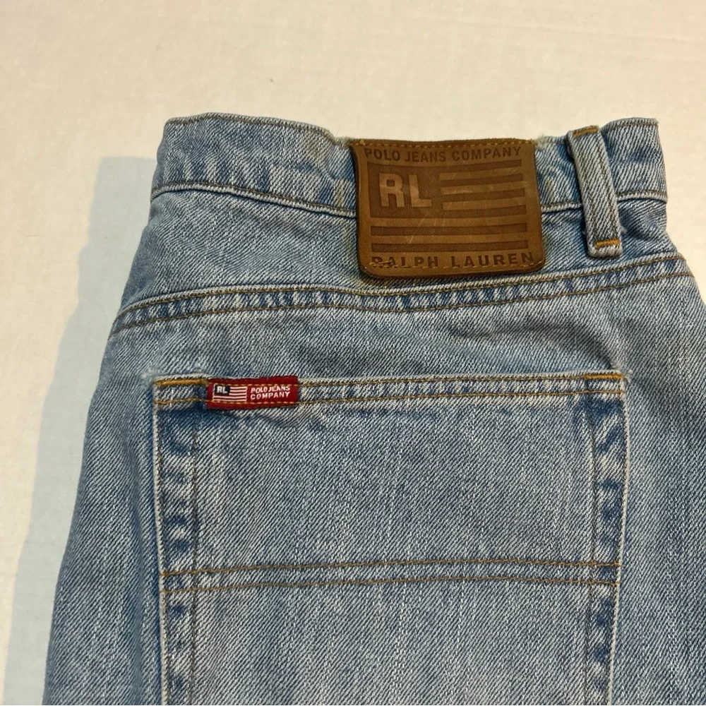 Polo Jeans‎ Company RL Ralph Lauren Light Blue Denim Mini Skirt Size 14